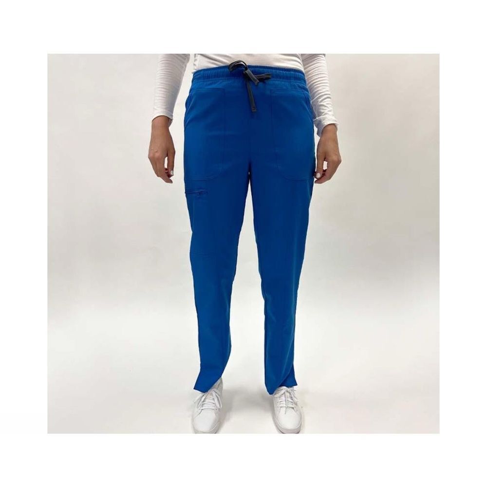 NEW Scrubology Core Women's Cargo Tapered Leg Scrub Pant Royal L